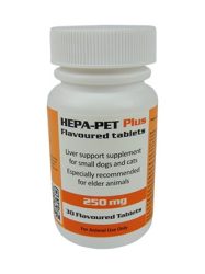 HEPA-PET PLUS ízesített tabletta 250 mg 30 db. kutyának, macskának